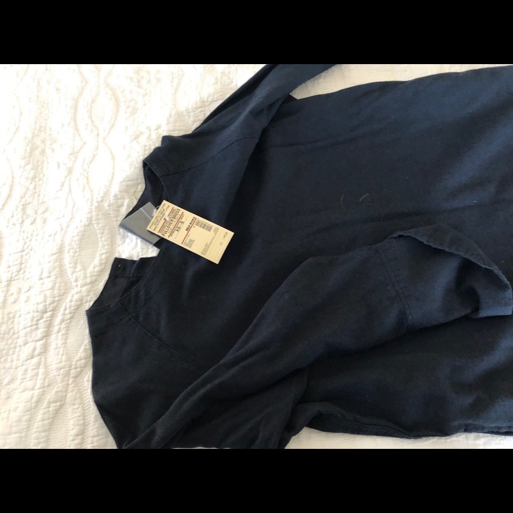 Navy cotton flannel dress